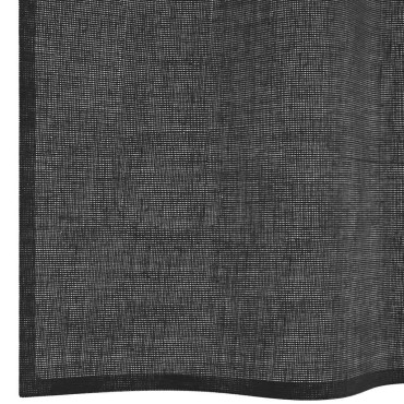 vidaXL Κουρτίνες Voile με ροδέλες 2 τεμάχια Μαύρο 140x245cm