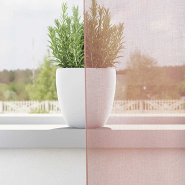 vidaXL Κουρτίνες Voile με ροδέλες 2 τεμάχια Ροζ 140x140cm