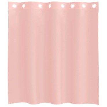 vidaXL Κουρτίνες Voile με ροδέλες 2 τεμάχια Ροζ 140x140cm