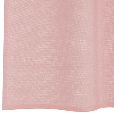 vidaXL Κουρτίνες Voile με ροδέλες 2 τεμάχια Ροζ 140x140cm