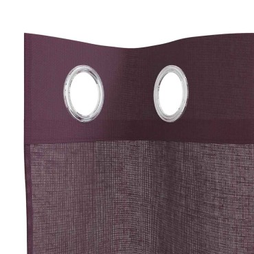 vidaXL Κουρτίνες Voile με ροδέλες 2 τεμάχια Μοβ 140x245cm