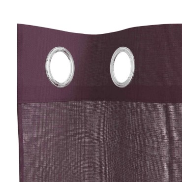 vidaXL Κουρτίνες Voile με ροδέλες 2 τεμάχια Μοβ 140x300cm