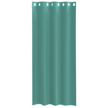 vidaXL Voile κουρτίνες με ροδέλες 2 τεμάχια Τιρκουάζ 140x245cm