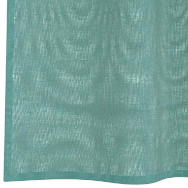 vidaXL Voile κουρτίνες με ροδέλες 2 τεμάχια Τιρκουάζ 140x175cm