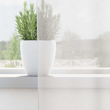 vidaXL Voile κουρτίνες με ροδέλες 2 τεμάχια Λευκό 140x175cm