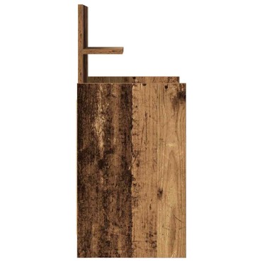 vidaXL Κομοδίνο με 2 συρτάρια Όψη Παλαιού Ξύλου 38x34x80cm 1 τεμ.
