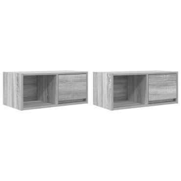 vidaXL Έπιπλα Τηλεόρασης 2 τεμ. 60x31x25,5cm Επεξεργασμένο Ξύλο