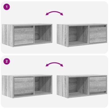 vidaXL Έπιπλα Τηλεόρασης 2 τεμ. 60x31x25,5cm Επεξεργασμένο Ξύλο