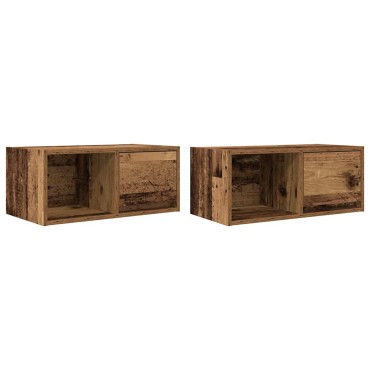 vidaXL Έπιπλα Τηλεόρασης 2 τεμ. 60x31x25,5cm Επεξεργασμένο Ξύλο