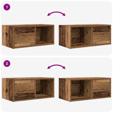 vidaXL Έπιπλα Τηλεόρασης 2 τεμ. 60x31x25,5cm Επεξεργασμένο Ξύλο