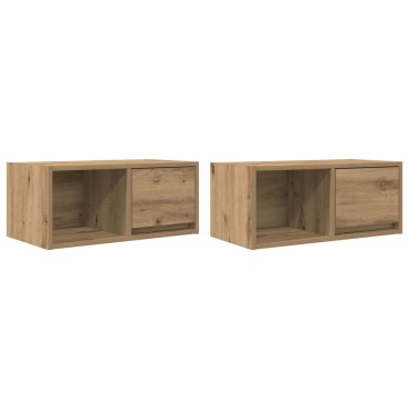 vidaXL Έπιπλα Τηλεόρασης 2 τεμ. 60x31x25,5cm Επεξεργασμένο Ξύλο