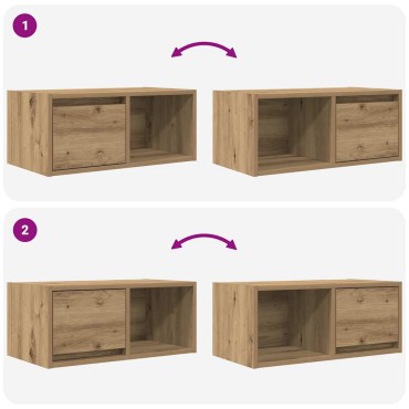 vidaXL Έπιπλα Τηλεόρασης 2 τεμ. 60x31x25,5cm Επεξεργασμένο Ξύλο