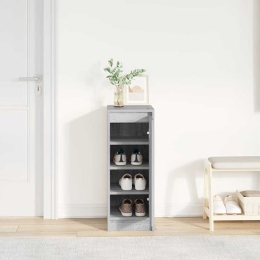 vidaXL Παπουτσοθήκη Γκρι Sonoma 29,5x34x76cm Επεξεργασμένο Ξύλο