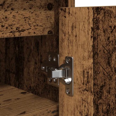 vidaXL Παπουτσοθήκη Όψη Παλαιού Ξύλου 29,5x34x76cm Επεξ. Ξύλο