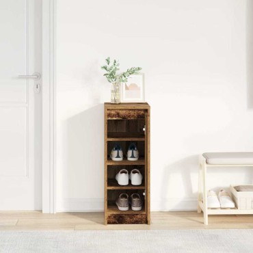 vidaXL Παπουτσοθήκη Όψη Παλαιού Ξύλου 29,5x34x76cm Επεξ. Ξύλο