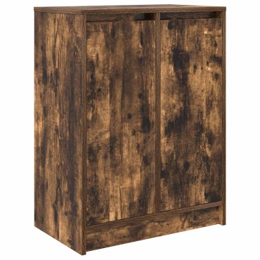 vidaXL Παπουτσοθήκη Καπνιστή Δρυς 57x34x76cm από Επεξεργ. Ξύλο