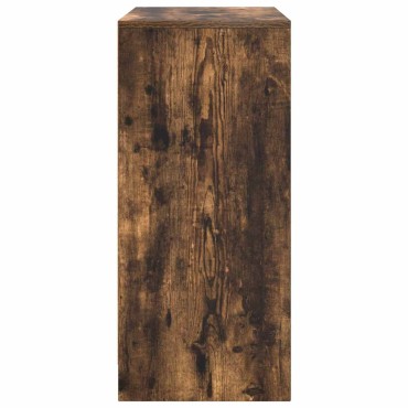 vidaXL Παπουτσοθήκη Καπνιστή Δρυς 57x34x76cm από Επεξεργ. Ξύλο