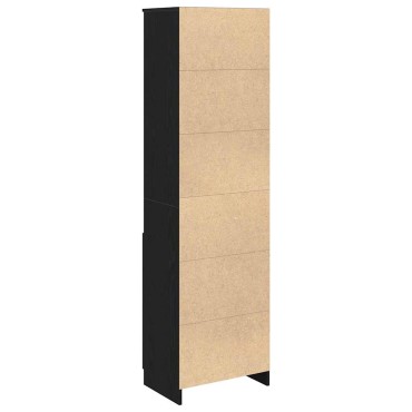 vidaXL Ντουλάπι Μαύρη δρυς 50x35x180cm από Επεξεργασμένο Ξύλο 1 τεμ.