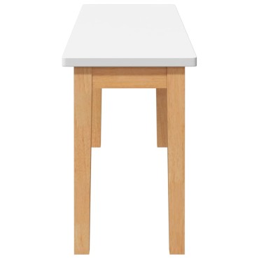 Πάγκος vidaXL μασίφ ξύλο καουτσούκ 110x30x45cm