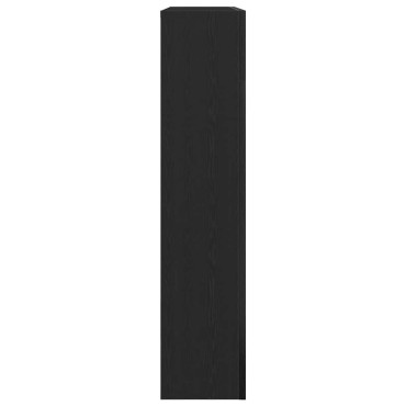 vidaXL Γύρος τζακιού Μαύρη βελανιδιά 81x18x82 cm Ξύλινη κατασκευή