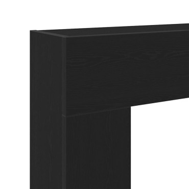 vidaXL Γύρος τζακιού Μαύρη βελανιδιά 81x18x82 cm Ξύλινη κατασκευή