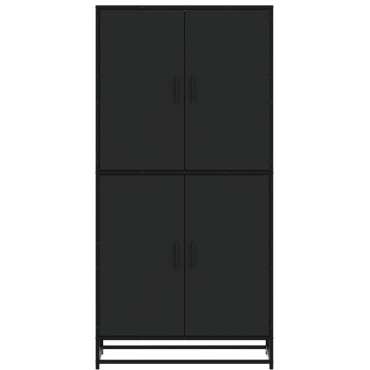 vidaXL Highboard Μαύρο 68x35x139cm Κατασκευασμένο ξύλο 1 τεμ.
