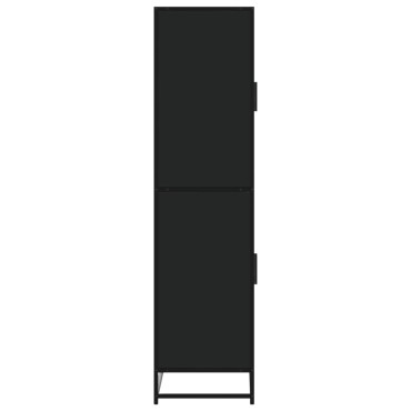 vidaXL Highboard Μαύρο 68x35x139cm Κατασκευασμένο ξύλο 1 τεμ.
