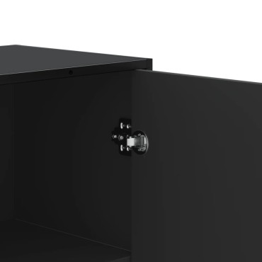 vidaXL Highboard Μαύρο 68x35x139cm Κατασκευασμένο ξύλο 1 τεμ.