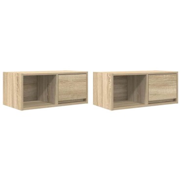 vidaXL Έπιπλα Τηλεόρασης 2 τεμ. 60x31x25,5cm Επεξεργασμένο Ξύλο