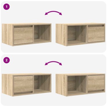 vidaXL Έπιπλα Τηλεόρασης 2 τεμ. 60x31x25,5cm Επεξεργασμένο Ξύλο