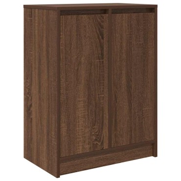 vidaXL Παπουτσοθήκη Καφέ Δρυς 57x34x76cm από Επεξεργασμένο Ξύλο