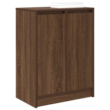 vidaXL Παπουτσοθήκη Καφέ Δρυς 57x34x76cm από Επεξεργασμένο Ξύλο