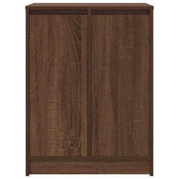 vidaXL Παπουτσοθήκη Καφέ Δρυς 57x34x76cm από Επεξεργασμένο Ξύλο