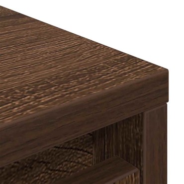 vidaXL Παπουτσοθήκη Καφέ Δρυς 57x34x76cm από Επεξεργασμένο Ξύλο
