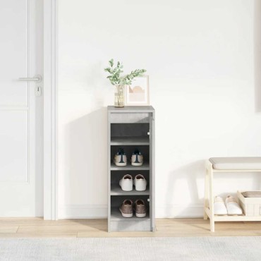 vidaXL Παπουτσοθήκη Γκρι Σκυροδέματος 29,5x34x76cm Επεξεργασμένο Ξύλο