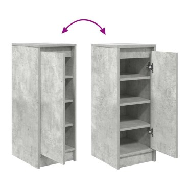 vidaXL Παπουτσοθήκη Γκρι Σκυροδέματος 29,5x34x76cm Επεξεργασμένο Ξύλο