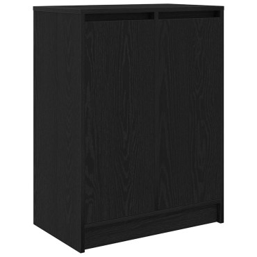 vidaXL Παπουτσοθήκη Μαύρη 57x34x76cm από Επεξεργασμένο Ξύλο