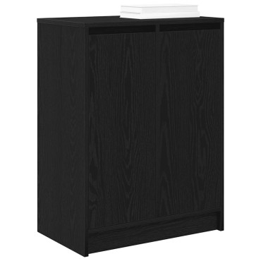 vidaXL Παπουτσοθήκη Μαύρη 57x34x76cm από Επεξεργασμένο Ξύλο