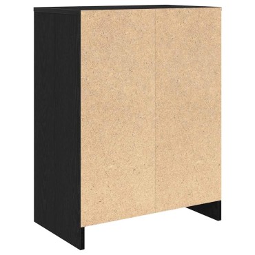 vidaXL Παπουτσοθήκη Μαύρη 57x34x76cm από Επεξεργασμένο Ξύλο