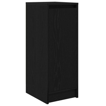 vidaXL Παπουτσοθήκη Μαύρη βελανιδιά 29,5x34x76cm Επεξεργασμένο Ξύλο