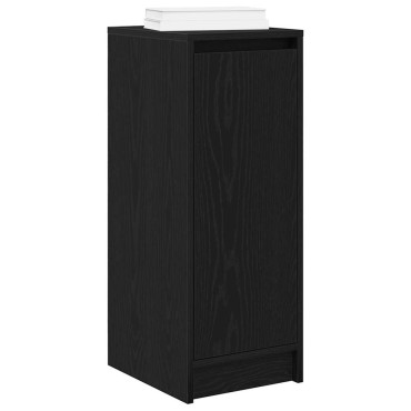 vidaXL Παπουτσοθήκη Μαύρη βελανιδιά 29,5x34x76cm Επεξεργασμένο Ξύλο