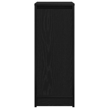 vidaXL Παπουτσοθήκη Μαύρη βελανιδιά 29,5x34x76cm Επεξεργασμένο Ξύλο