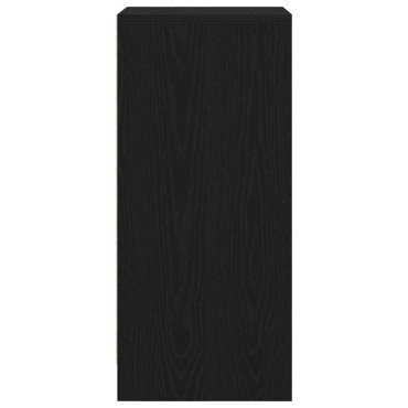 vidaXL Παπουτσοθήκη Μαύρη βελανιδιά 29,5x34x76cm Επεξεργασμένο Ξύλο