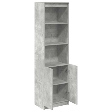vidaXL Ντουλάπι Γκρι Σκυροδέματος 50x35x180cm από Επεξεργασμένο Ξύλο 1 τεμ.