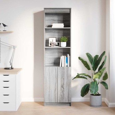 vidaXL Ντουλάπι Γκρι Sonoma 50x35x180cm από Επεξεργασμένο Ξύλο 1 τεμ.