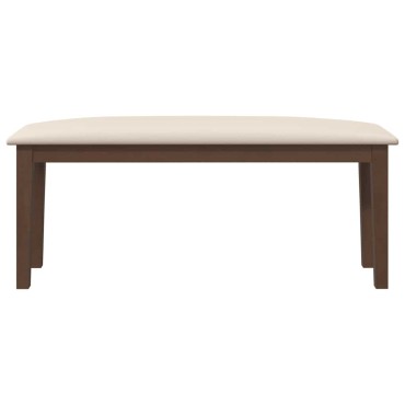 Πάγκος vidaXL Καφέ μασίφ ξύλο καουτσούκ 110x30x46,5 cm