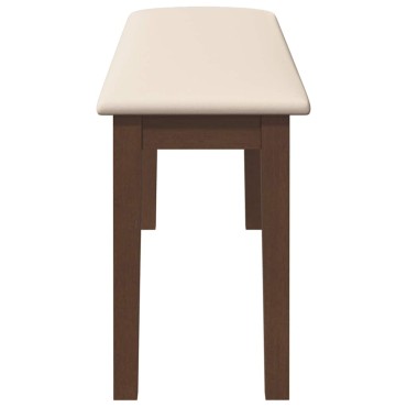 Πάγκος vidaXL Καφέ μασίφ ξύλο καουτσούκ 110x30x46,5 cm