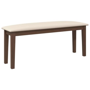 Πάγκος vidaXL Καφέ μασίφ ξύλο καουτσούκ 110x30x46,5 cm