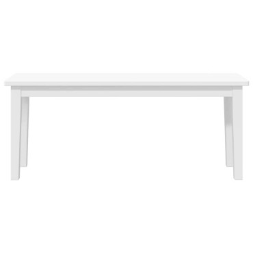 Πάγκος vidaXL Λευκό μασίφ ξύλο καουτσούκ 110x30x45cm