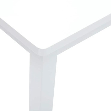 Πάγκος vidaXL Λευκό μασίφ ξύλο καουτσούκ 110x30x45cm